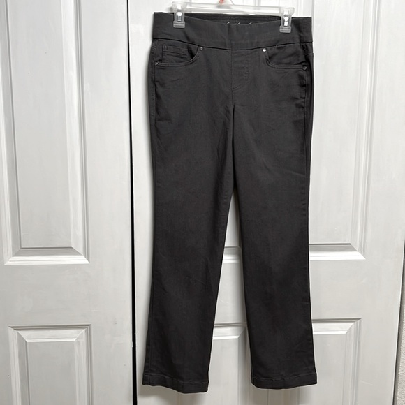Gloria Vanderbilt Slimming Effect Dark Gray 5 Pocket Mid Rise Pull Up Pants 6 - Picture 1 of 8
